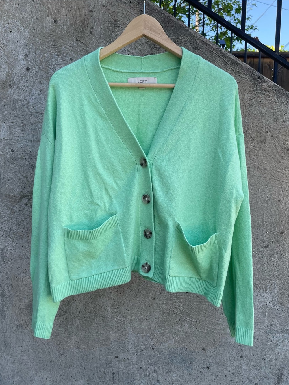Green The Loft cardigan size women’s large